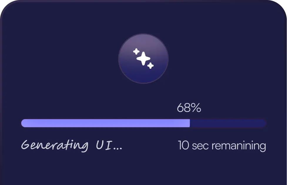 AI design generation step 2 - generate instantly illustration